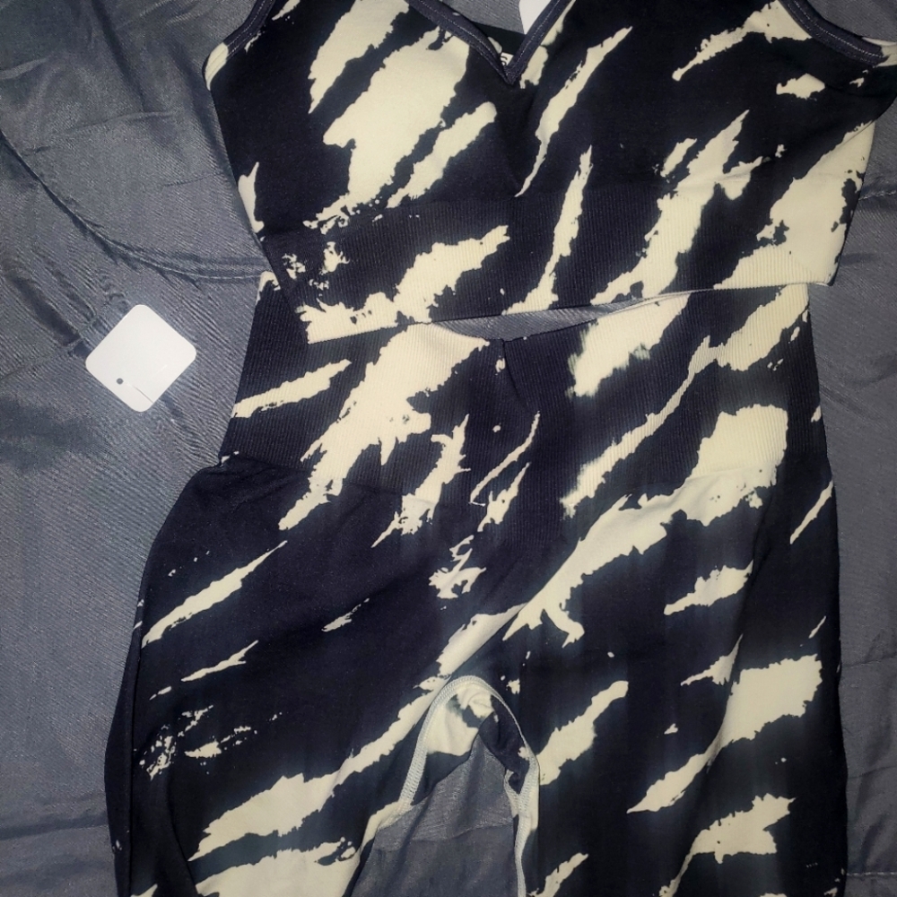 Stylish Black and Cream Jumpsuit
